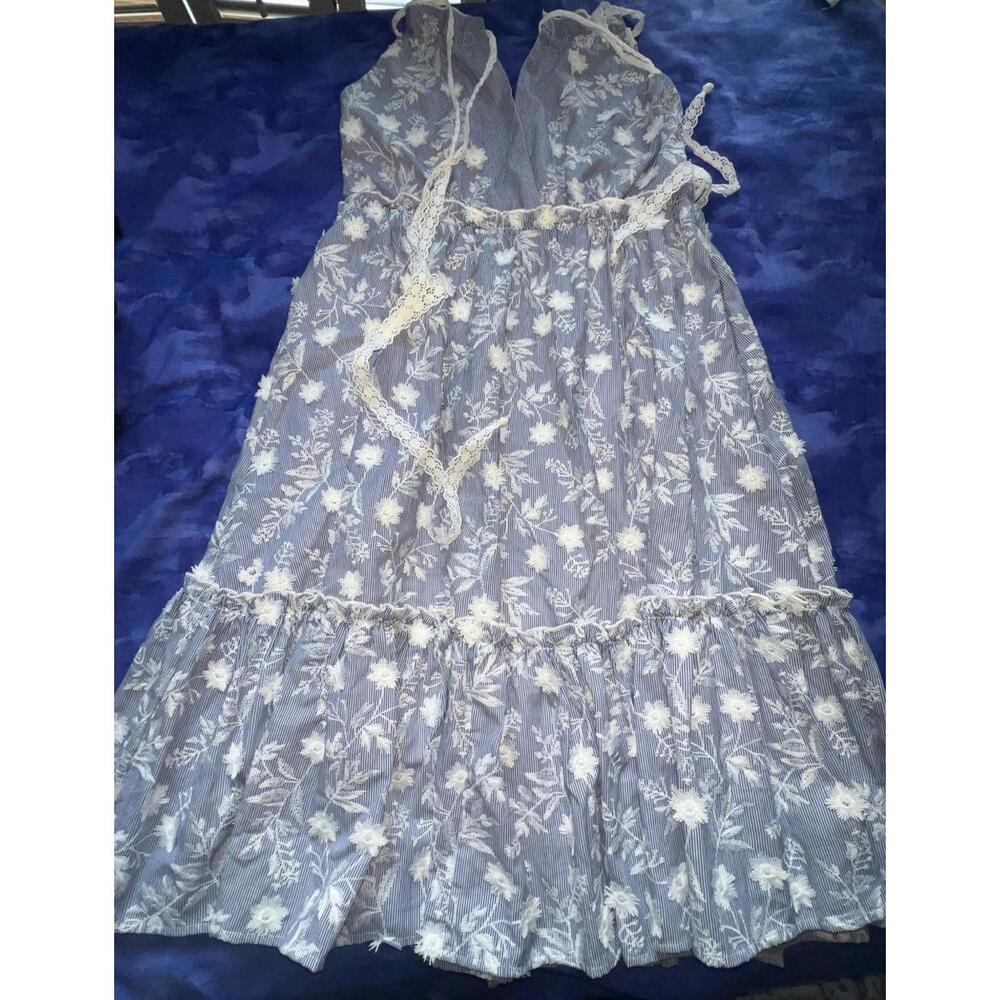 Eva Franco‎ Trixie Mini Dress 3D Cassis Bloom Flower Cotton Size 2